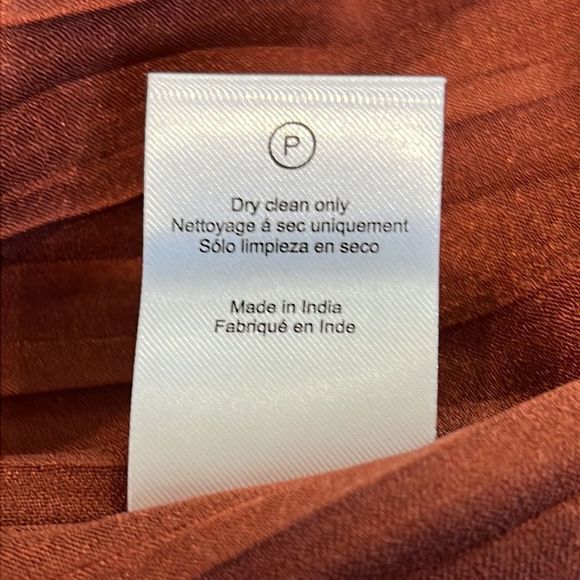 NWT ❤️GUAPA ❤️GORGEOUS❤️ANTHROPOLOGY ❤️One-Shoulder Midi Dress 14P Copper - Picture 14 of 14